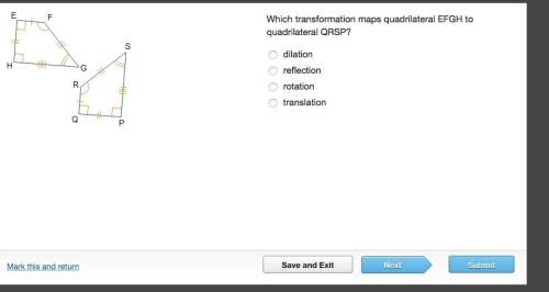 Which transformation maps quadrilateral efgh to quadrilateral qrsp? (see image)