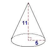 Find the following measures for this figure.  lateral area = 55 square units 5√(47) square uni