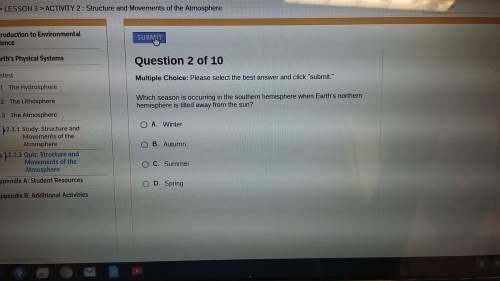 Which season is occuring in the southern hemisphere when earths northern hemisphere is tilted away f