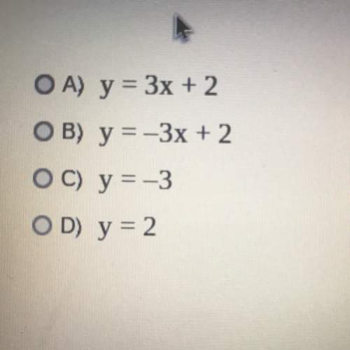 Aline passes through the points (-3, 2) and (0, 2). what is the equation of this line in slope-inter