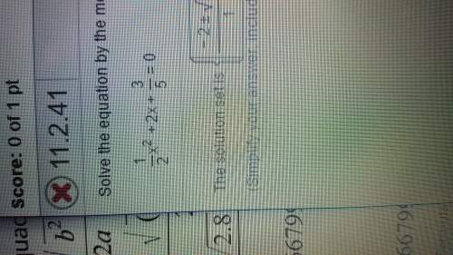 Solve the equation buy the method of your choice.