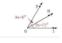 use an angle bisector to find angle measurement question in attachments