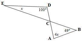 i will award  find the value of x in each case: