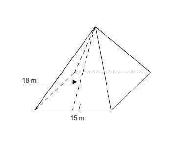 What is the surface area of this square pyramid?  a.