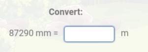 Answer!  quick question as well: how many mm are in an m?