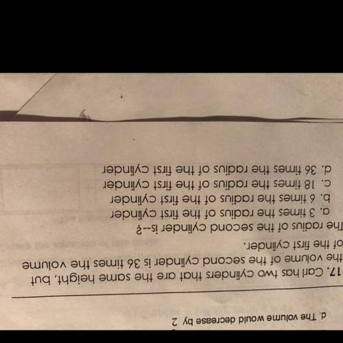 Carl has two cylinders that are the same height, but the volume of the second cylinder is 36 times t