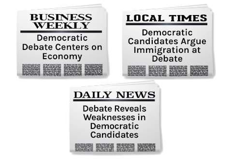 What conclusion about the media can be drawn from these headlines?  a. media coverage of