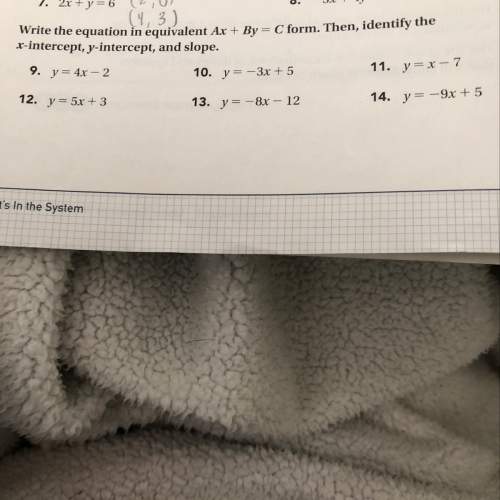 Ineed figuring out turning #10 into ax+by=c form.