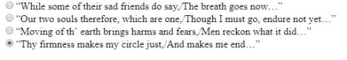 English! i don't have much time! which excerpt from john donne’s "a valediction: forbidding mourn