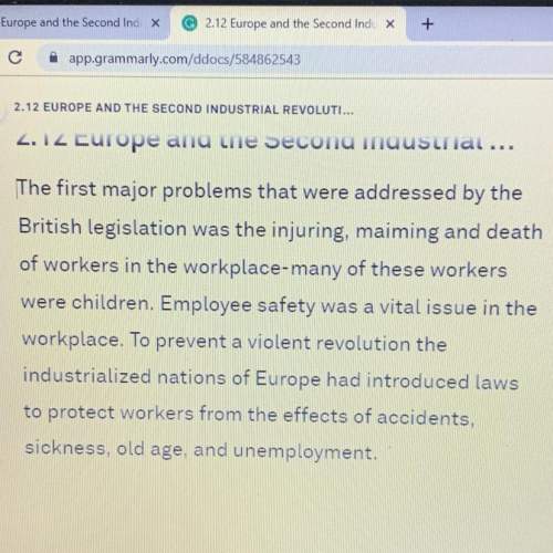 As industry spread the british government initiated reforms to improve workers' lives. what motivate