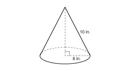 What is the total surface area of the cone?  144π in^2 132π in^2 60π in^2