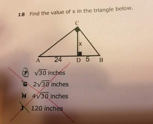 Find the value of x in the triangle below ?