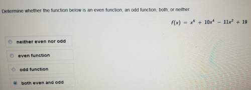Determine whether the function below is an even function an odd function both or neither