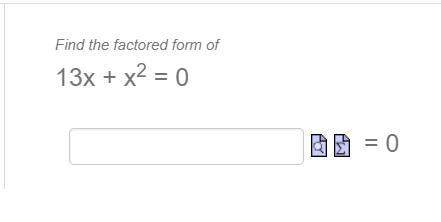 Find the factored form of 13x+x^2=0
