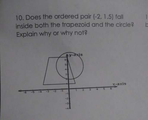 Does the ordered pair (-2, 1.5) fall inside both the trapezoid and the circle? explain why or why n
