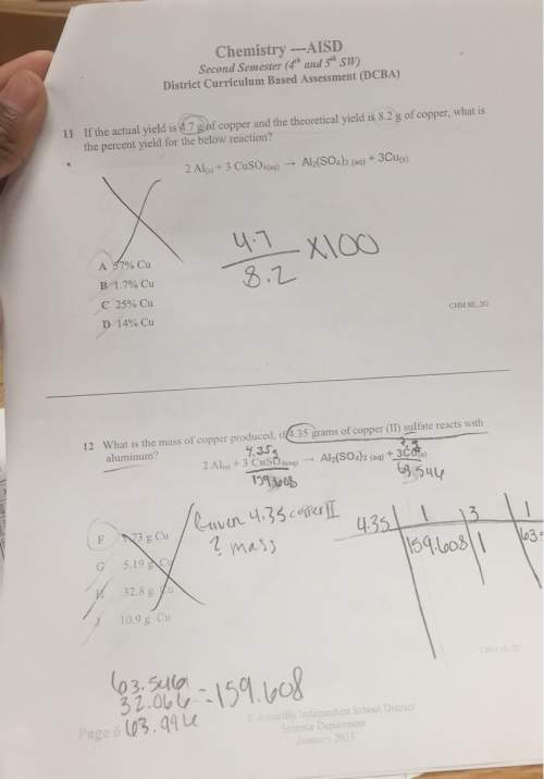 Chemistry --aisdsecond semester (4 and 5th sw)district curriculum based assessment (dcba)11 if the a