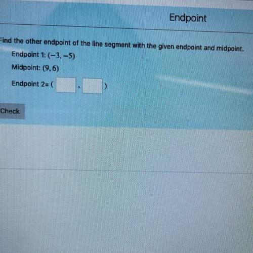 Find endpoint with given endpoint and midpoint