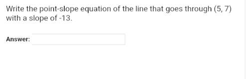 Write the point slope equation of the line