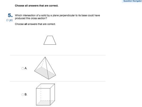 Slicing solids question (choose all answers that are correct)