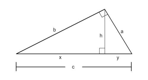 Refer to the figure to complete the proportion. a/b=/h y x