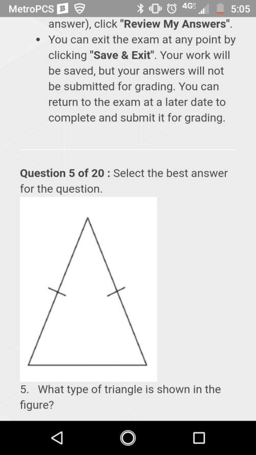 What type of triangle is shown in the figure?  a. equilateral b. isosceles c. righ