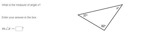 Me  what is the measure of angle x?  enter your answer in the box.