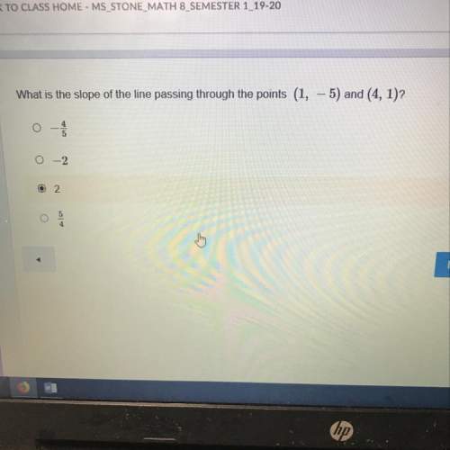 What is the slope line passing through the point (1,-5) and (4,