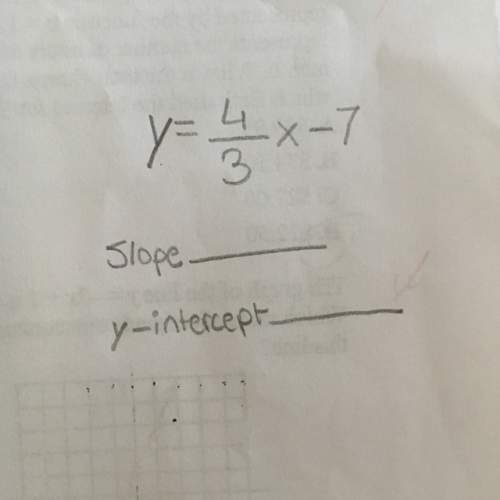 Ineed finding the slope and y-intercept