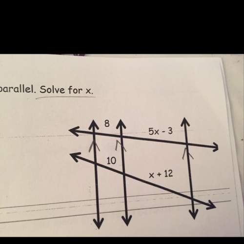 Solve for x, the vertical lines are parallel.