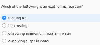 Which of the following is an exothermic reaction?