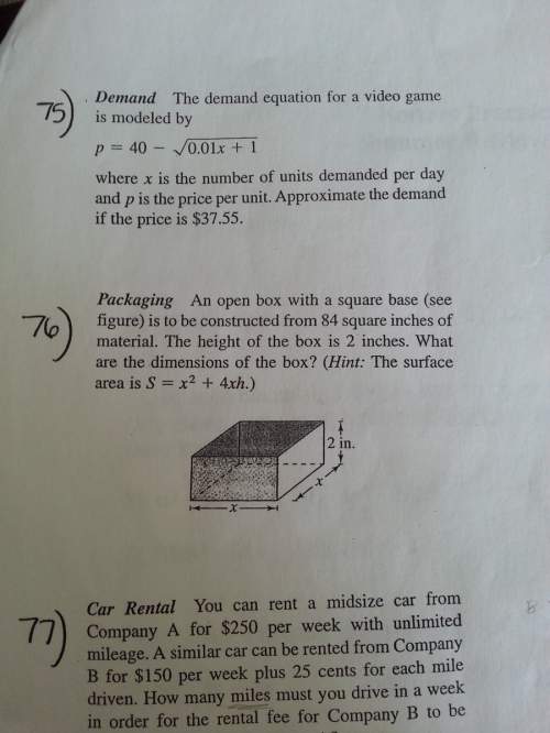 An open box with a square base is to be constructed from 84 square inches of material. the height of