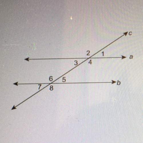 In the figure a || b and m 1= 34°. what is the m 5 ?  __°