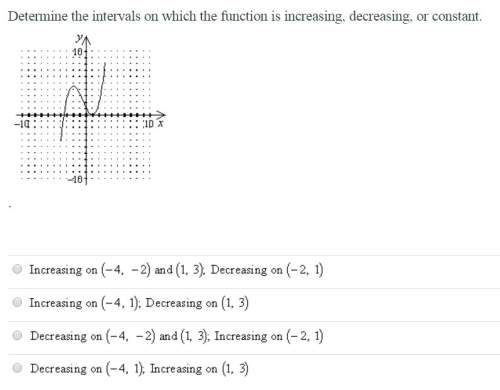 Determine the intervals on which the function is increasing, decreasing, or constant.