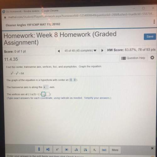 How do you find the vertices for the hyperbola?