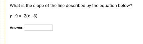 What is the slope of the line described