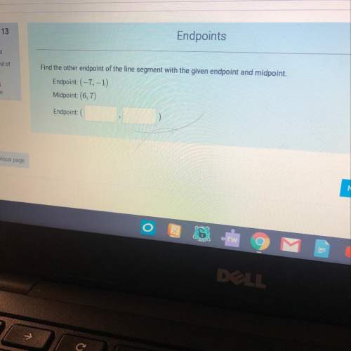 Me! (picture is shown) find the other endpoint of the line segment with the given endpoint and midp