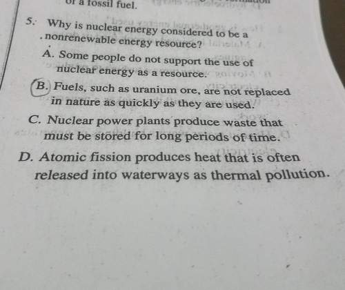 Why is nuclear energy considered to be a nonrenewable energy resource