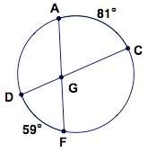 Determine the measure of angle dgf. a) 22º b) 29.5º c) 70º d) 81