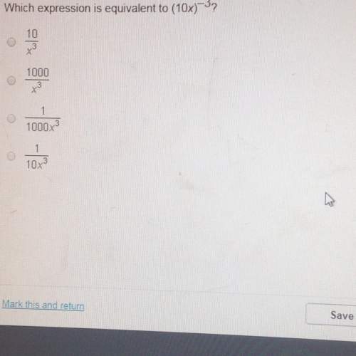 Which expression i.e. equivalent to (10x)^-1