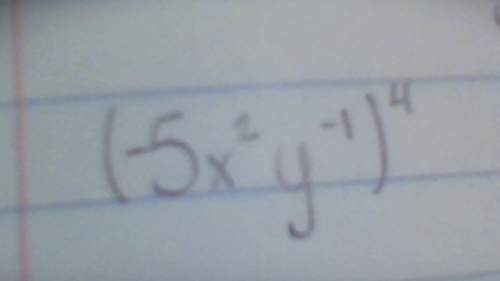 Simplify the expression and write without negative exponents (-5x^2y^-1)^4 ^
