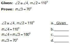 Complete the two-column proof.