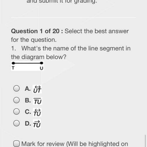 What's the name of the line segment in the diagram below? a. b. c. d.