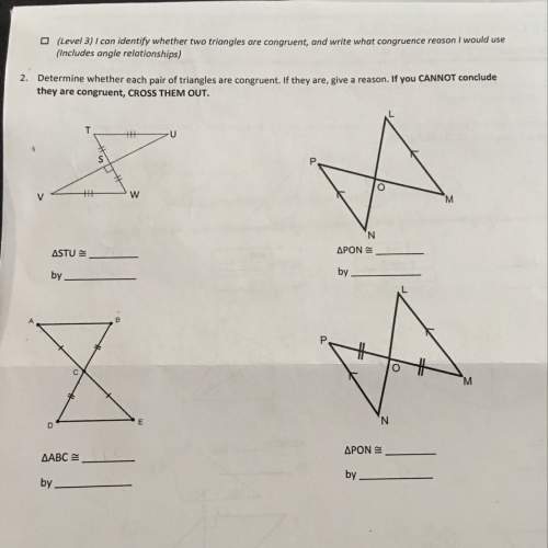 Are these triangles congruent? and by what triangle congruence statement?