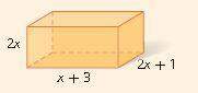 30 write and simplify a polynomial expression for the surface area of each figure.