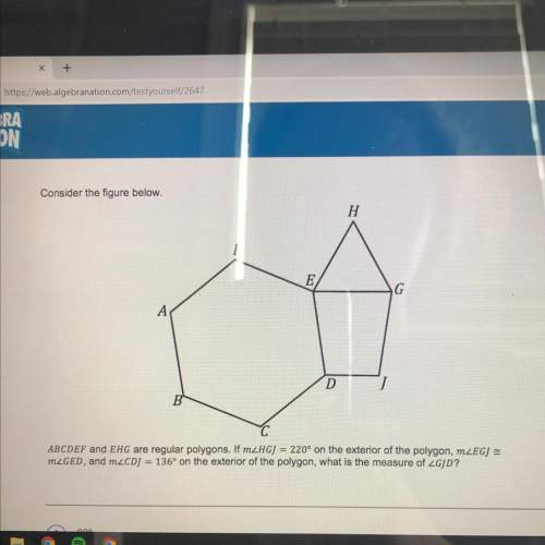 Abcdef and ehg are regular polygons. if mhgj=220* on the exterior of the polygon, megj is congruent