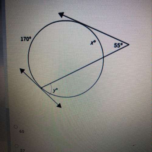 Find the value of x.  answer options: 60, 57, 69, 63