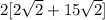 2[2\sqrt{2}+15\sqrt{2}]