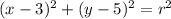 (x-3)^2+(y-5)^2=r^2\\