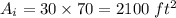 A_i=30\times 70 = 2100\ ft^2