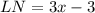 LN=3x-3